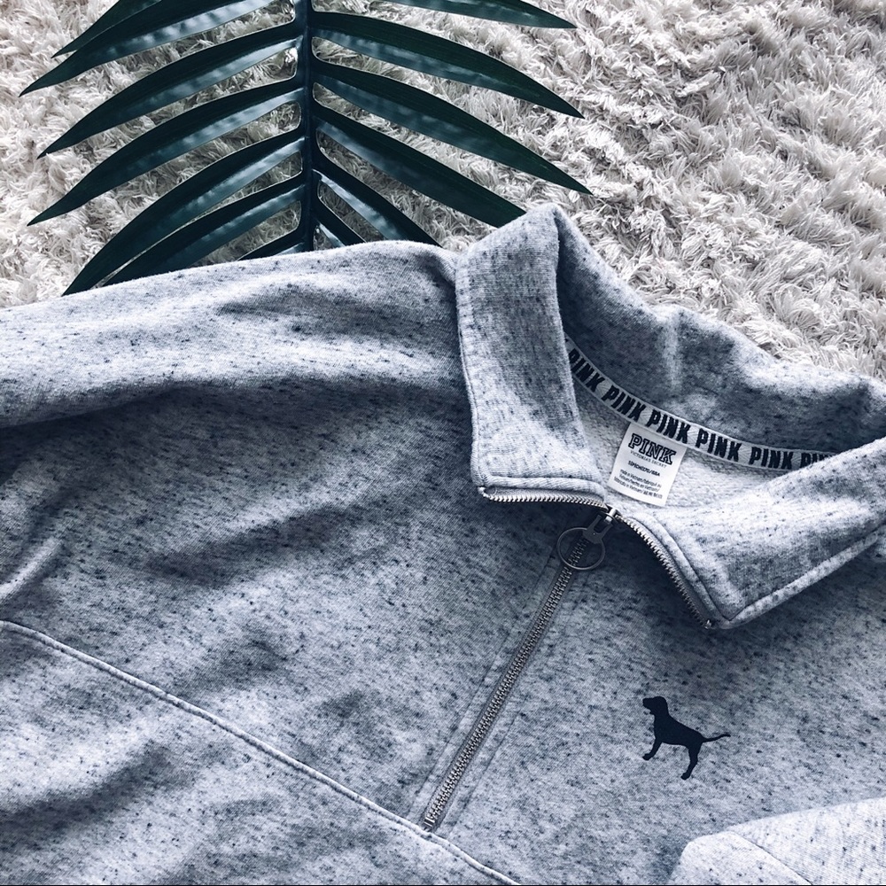 Victoria's Secret PINK Grey Quarter Zip